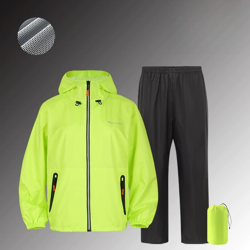 Cycling Gear Men - Combinaison de pluie imperméable intégrale réfléchissante