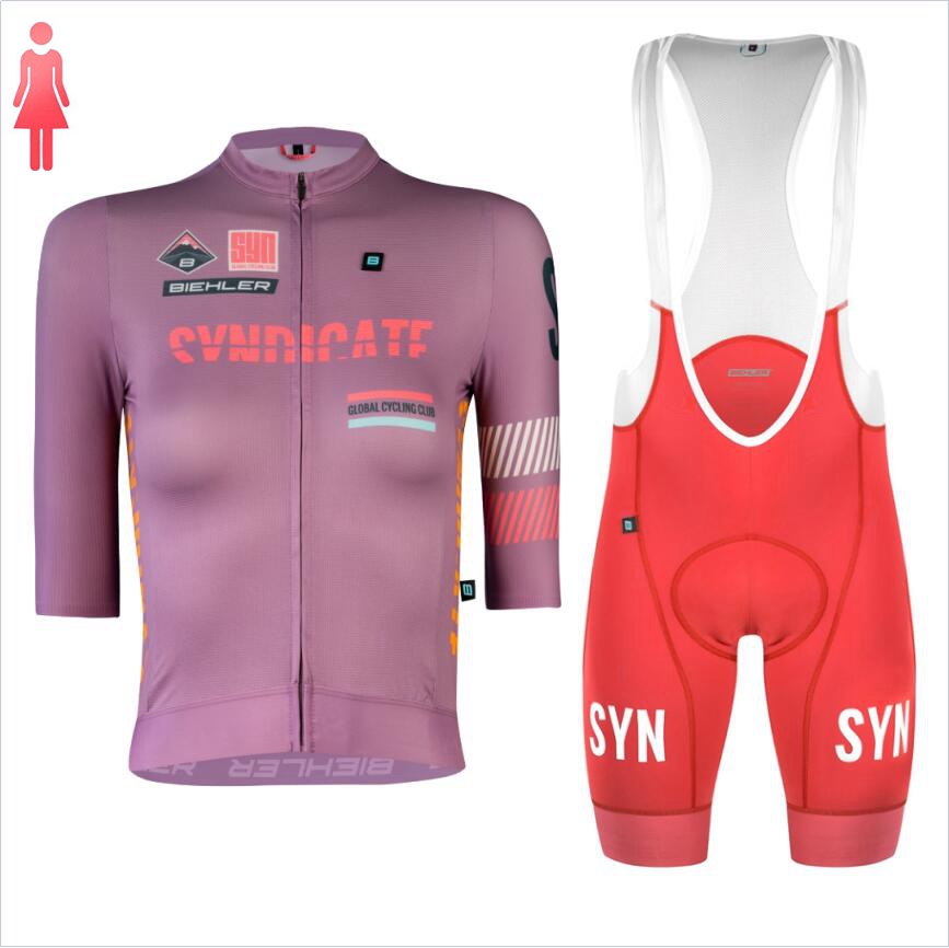 Cycling Gear Women Sale - SYN-Maillot à manches courtes violet et