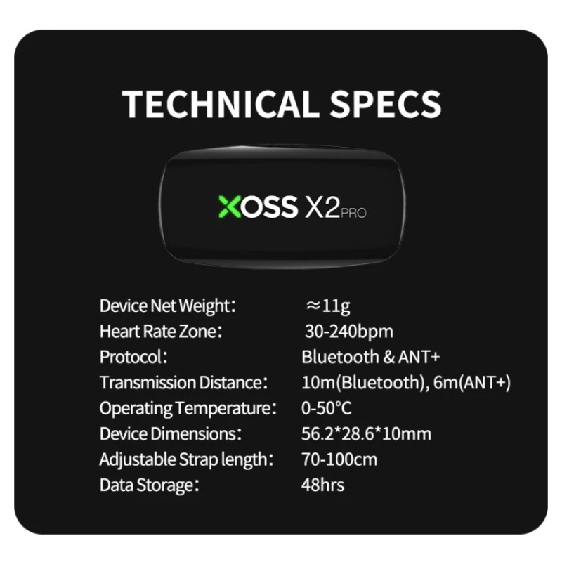XOSS X2 Pro – capteur de fréqu - Cycling Heart Rate Monitor avis et prix
