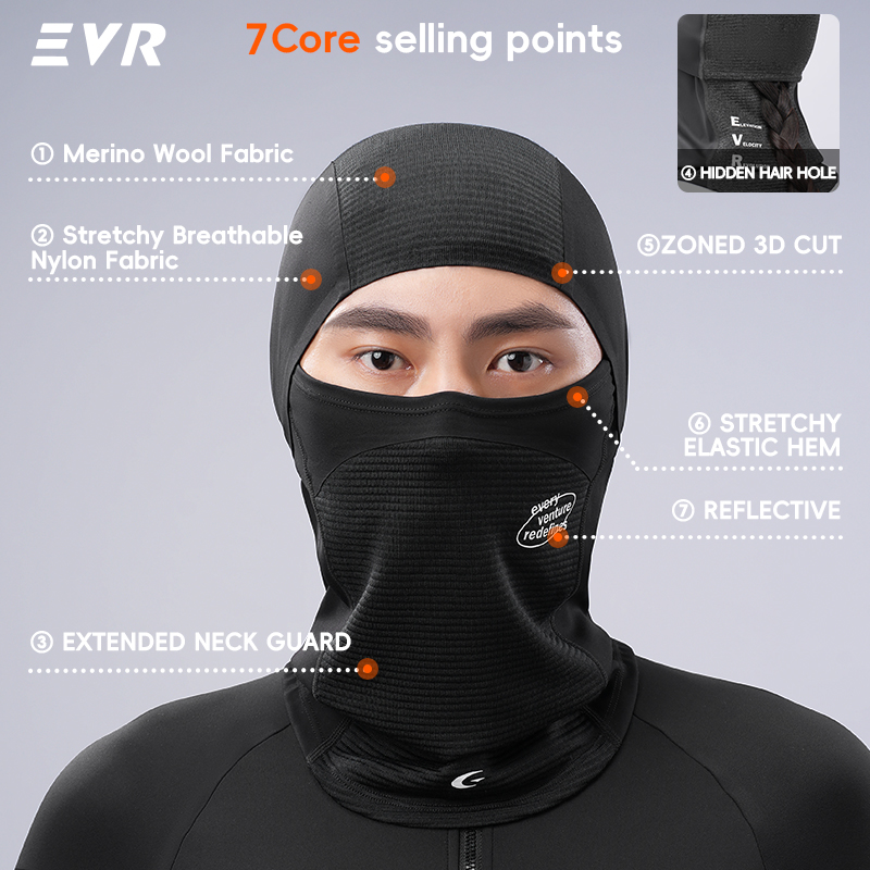Masque facial en laine d'hiver - Cycling Gear Pas avis et prix